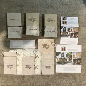 Kendra Scott Yellow Rose Gift Boxes and Cloth Bags